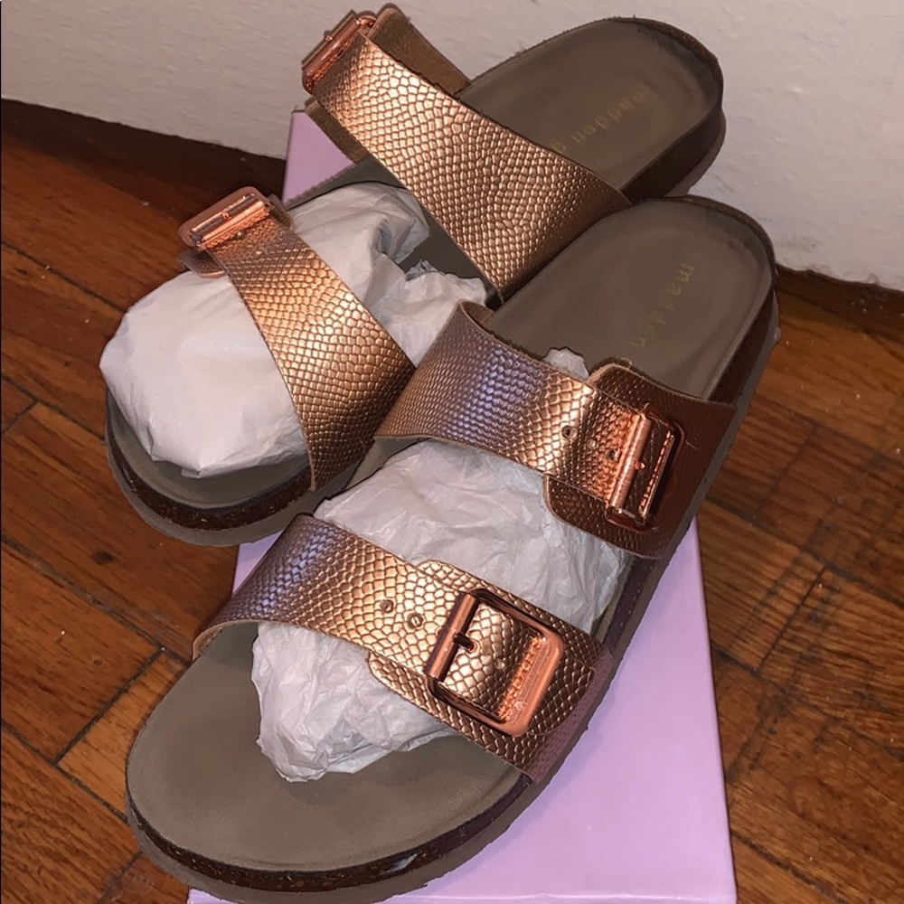 Madden Girl rose gold sandal